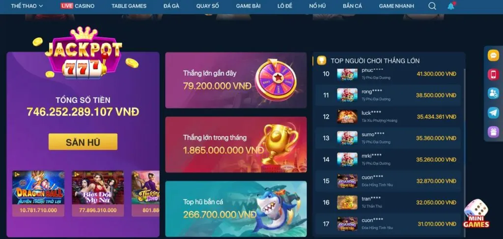 Thưởng nạp tiền hàng ngày Tabet